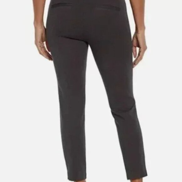 Express Ponte Knit Ankle Pants Charcoal Gray XXL Slim Fit Stretch Work Office - Picture 2 of 6